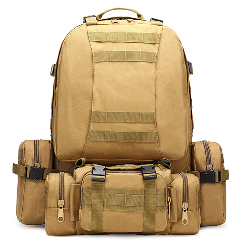 Customized Wholesale Military-themed Bags, Tactical Backpacks, Large-capacity Outdoor Climbing Backpacks, Multi-functional Camping Sets, Combined Backpacks