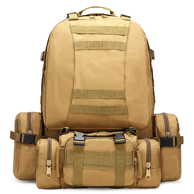Customized Wholesale Military-themed Bags, Tactical Backpacks, Large-capacity Outdoor Climbing Backpacks, Multi-functional Camping Sets, Combined Backpacks