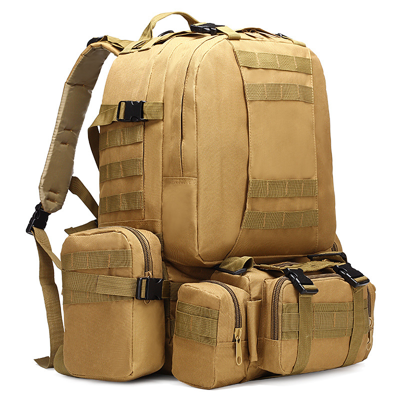 Customized Wholesale Military-themed Bags, Tactical Backpacks, Large-capacity Outdoor Climbing Backpacks, Multi-functional Camping Sets, Combined Backpacks