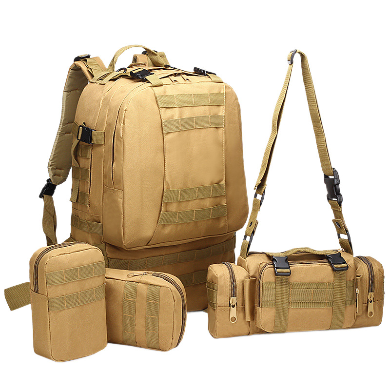 Customized Wholesale Military-themed Bags, Tactical Backpacks, Large-capacity Outdoor Climbing Backpacks, Multi-functional Camping Sets, Combined Backpacks