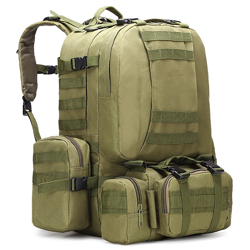 Customized Wholesale Military-themed Bags, Tactical Backpacks, Large-capacity Outdoor Climbing Backpacks, Multi-functional Camping Sets, Combined Backpacks
